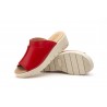 Zuecos Sandalias Mujer PIel Rojo Cuña JAM 131