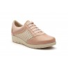 Deportivos Mujer Piel Nude Cordones Elásticos Cuña JAM 95567