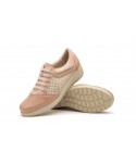 Deportivos Mujer Piel Nude Cordones Elásticos Cuña JAM 95567
