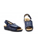Zuecos Mujer Marino Velcro TS-24524