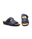Zuecos Mujer Marino Velcro TS-24526