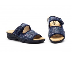 Zuecos Mujer Marino Velcro TS-24526