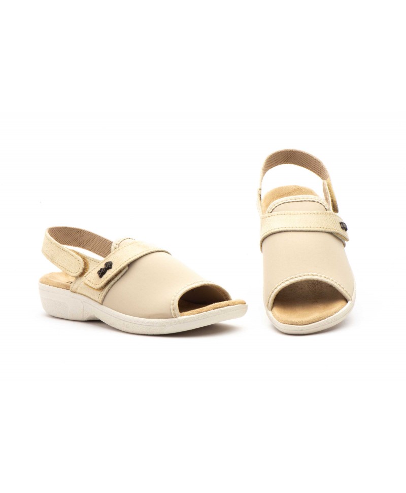 Zuecos Mujer Beige Velcro TS-1416/V44,95 €