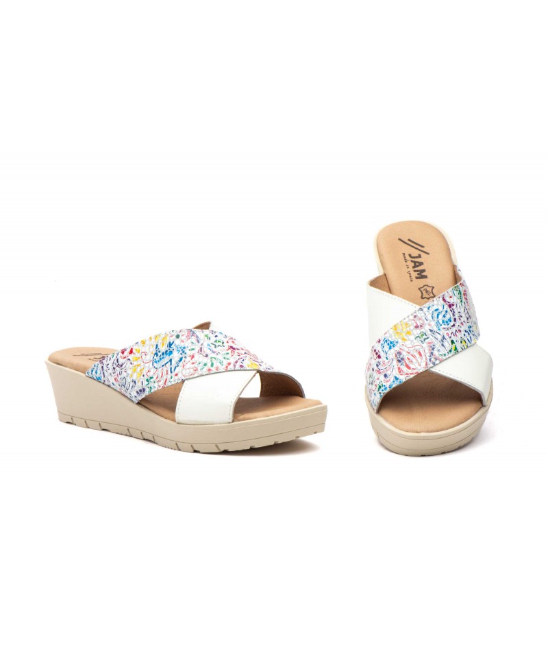 Sandalias Mujer Piel Blanco Multi BL-833 44,95 €
