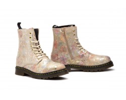 Bota Mujer Piel Flores Beige R83-M102 64,95 €