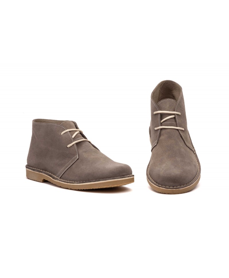 Botín Hombre Piel Serraje Gris Cordones Pisa Mierdas SF-6012 44,95 €