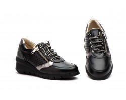 Deportivos Mujer Piel Negro Plata 2106 54,95 €