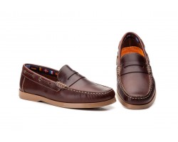 Men's Boat Shoes Leather Pull-Up Cowhide 01-N354,95 €