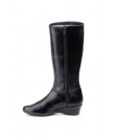 Women's Black Leather Boots with Wedge Heel, Zipper, Tassels, and Elastic Panels 101474,95 €