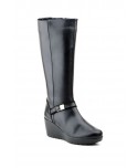 Botas Mujer Piel Negro Cuña 1022 74,95 €