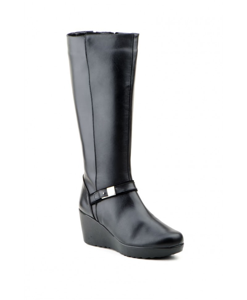 Botas Mujer Piel Negro Cuña 1022 74,95 €