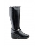 Botas Mujer Piel Negro Cuña 1022 74,95 €