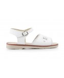 Sandalias Niña Piel Blanco Hebilla Flor 1248 44,95 €