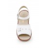 Sandalias Niña Piel Blanco Hebilla Flor 1248 44,95 €