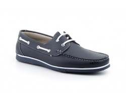Men's Navy Leather Boat Shoes with Laces 140n49,95 €