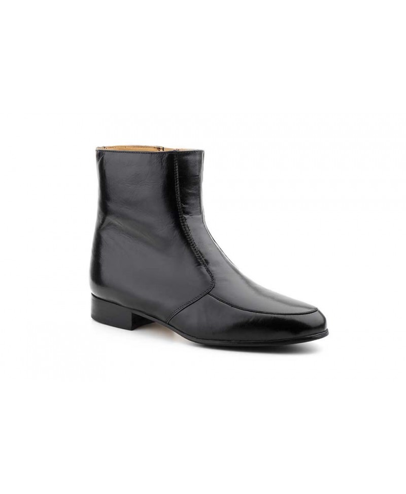 Men's Leather Ankle Boot Black Zip Leather Sole 202169,95 €
