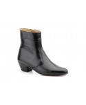 Men's Black Leather Ankle Boots Cuban Heel Leather Sole 203269,95 €