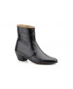 Men's Black Leather Ankle Boots Cuban Heel Leather Sole 203269,95 €