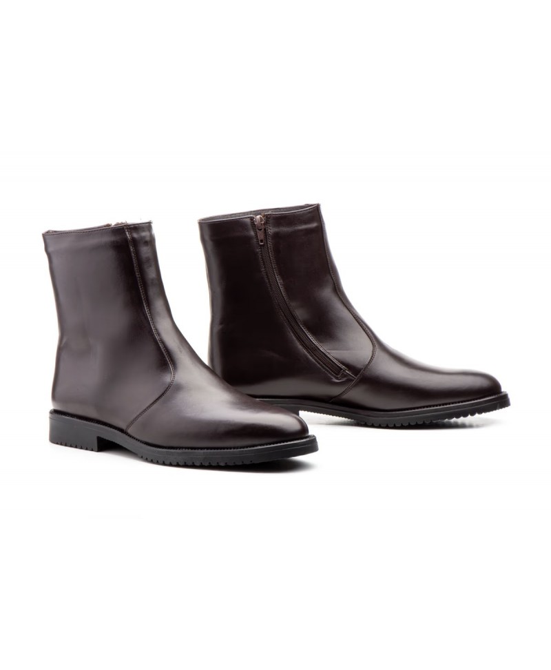 Men's Leather Boots with Zipper and Shearling Lining 204064,95 €